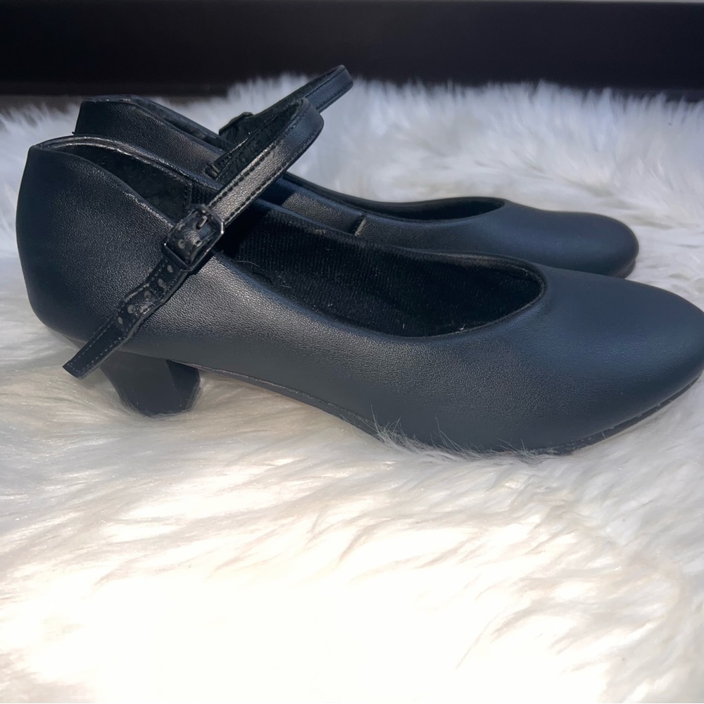 Balera Tap Dance Pump Heel Black Character Maryjane Tap Shoes 8.5